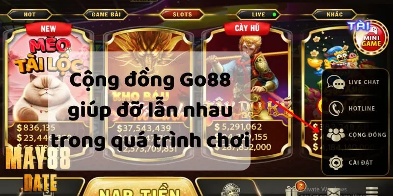 Cộng đồng Go88 giúp đỡ lẫn nhau trong quá trình chơi