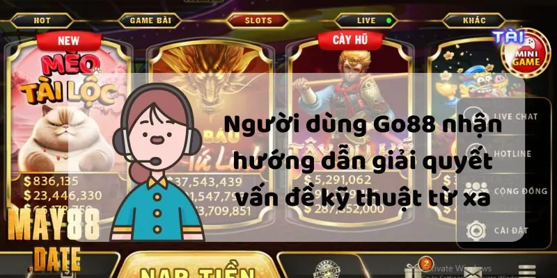 Người dùng Go88 nhận hướng dẫn giải quyết vấn đề kỹ thuật từ xa