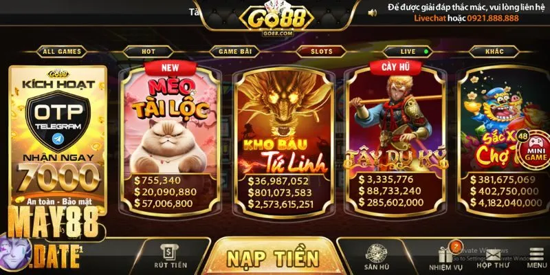 Slot game tại Go88 - thiên đường với phần thưởng giá trị