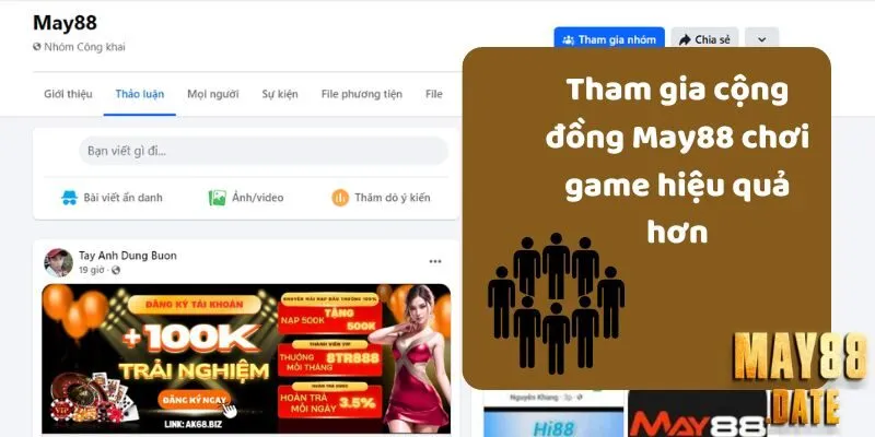 Tham gia cộng đồng May88 chơi game hiệu quả hơn