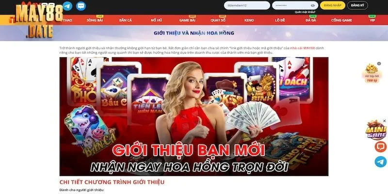 Đăng ký đại lý May88 tạo thu nhập hấp dẫn