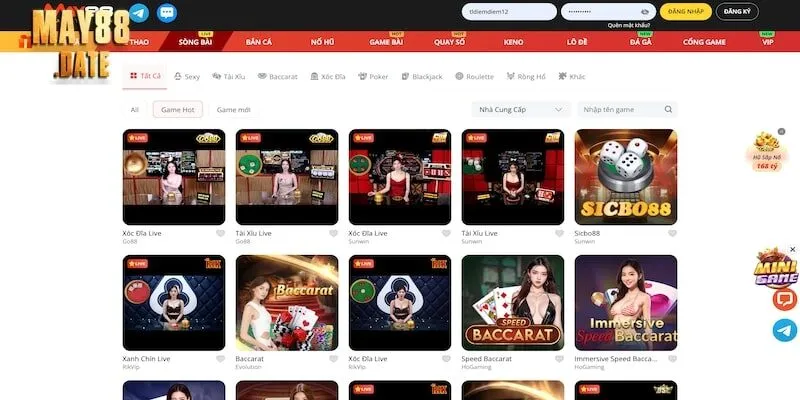 Tham gia live casino May88 kiếm thu nhập tiền tỷ